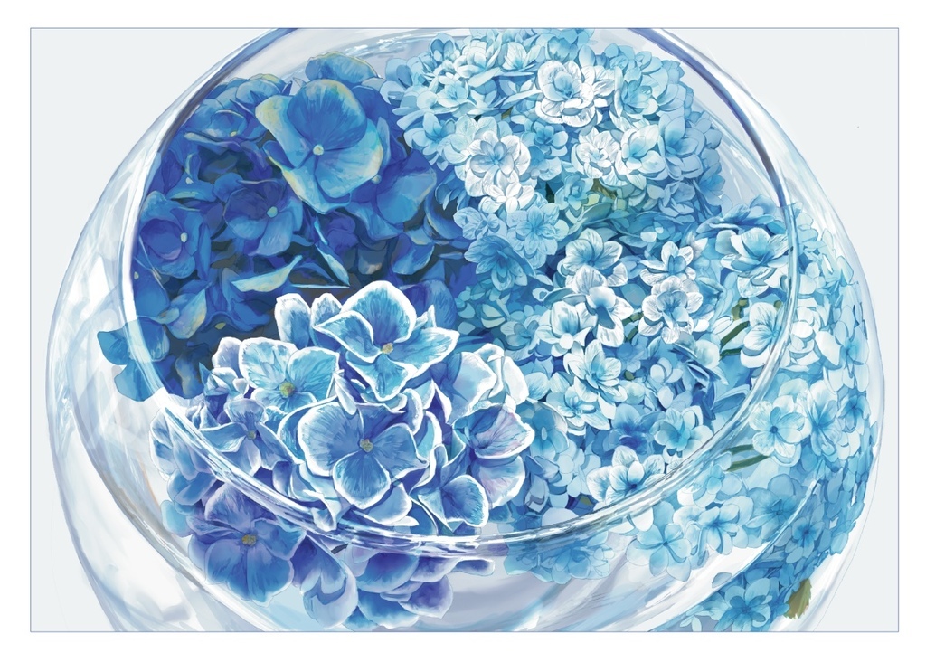 ミニポスター アジサイ青 - sunoya | 同人誌通販のアリスブックス